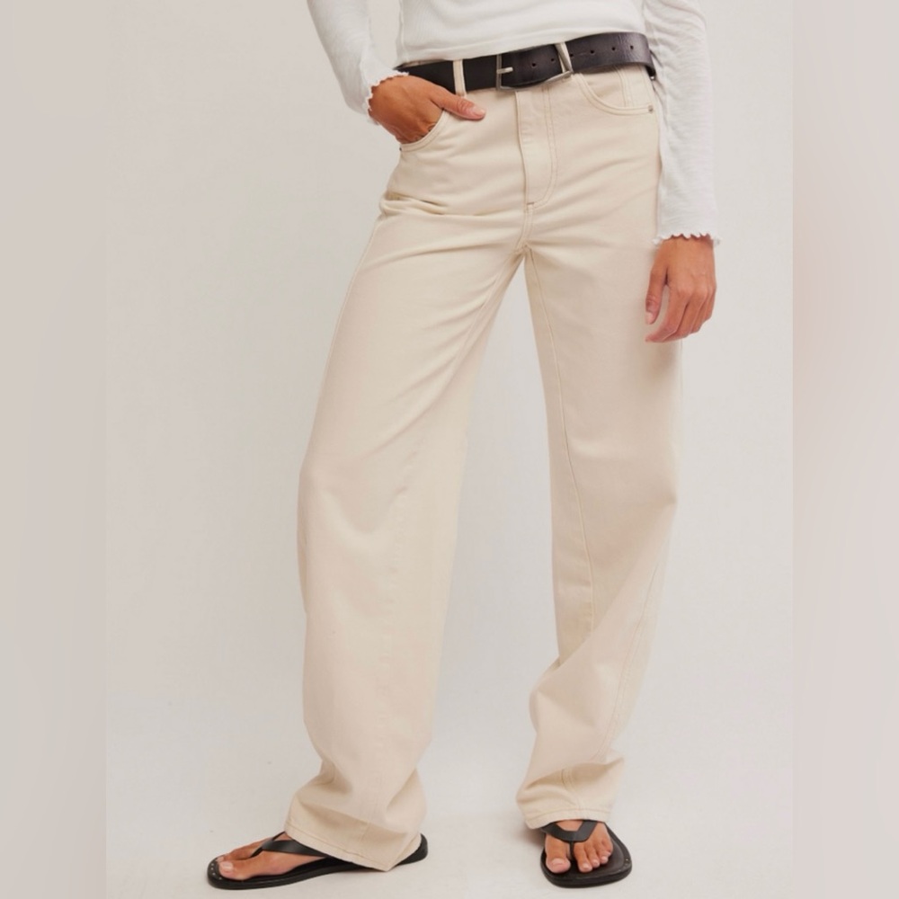 NWOT We The Free Cream Flare Jeans